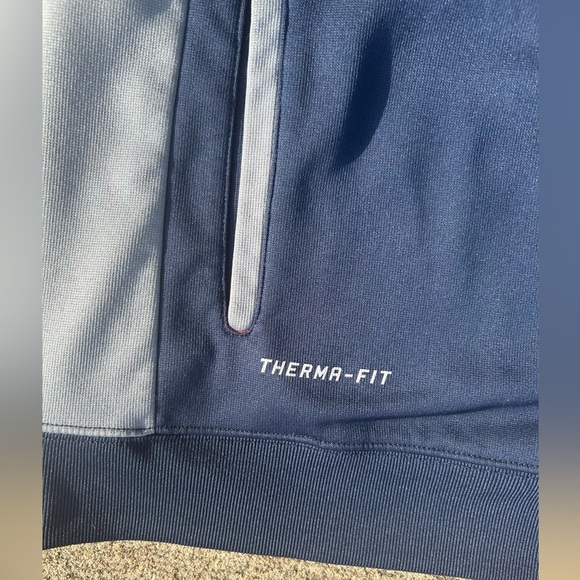 Nike Blue and Gray Zip Up Sweater with Hood - Picture 5 of 6